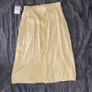 LC Lauren Conrad XS midi polka dot skirt